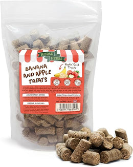 Banana & Apple Treats 1.5kg | 100% Natural, Sugar Free Treats for Horses & Ponies, No Artifical Ingredients, Molasses Free (1.5kg Bag)