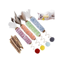 Silvervine Chew Sticks, Kitten Teething Toys for Indoor Cat Chew Toy Natural Matatabi Catnip Sticks Cat Teeth Cleaning and Stress Release
