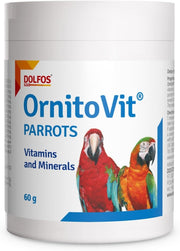OrnitoVit Parrots 60g Powder Ara Macaws African Grey Vitamins Minerals Lysine Methionine
