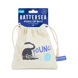 Rosewood Battersea Pounce Balls Cat Toy - Catnip Infused Ball Toys for Cats & Kittens, Interactive Play, 12cm x 10cm, Blue, Engaging and Fun