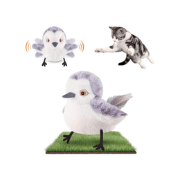 Migipaws Cat Toys Rechargeable Flapping Bird (No Flying), Lifelike Sandpiper Chirp, Touch Activated, Interactive Kitten Toy for Bored Indoor Cat Kicker, Catnip Toys
