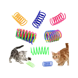 12 Pcs Cat Creative Springs Toys - Interactive, Durable Plastic Toys for Swatting, Biting, Hunting Kittens