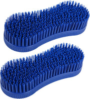Magic Brush Horse, 2 Pcs Blue Cleaning and Massage Tool, Blue Hor-se Brushes for Groomin-g, Durable Ho-rse Grooming Brush Equestrian Massage Tool for Horse Grooming Care