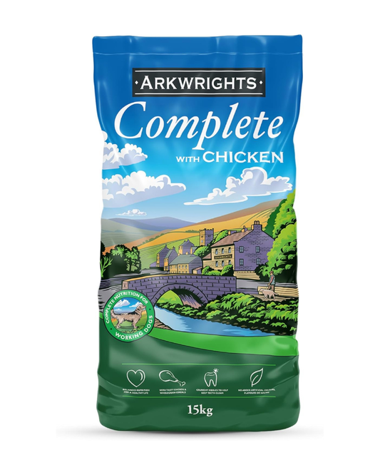 Arkwrights Sensitive Complete Dry Dog Food 15kg - Extra Chicken and Wheat Free Recipe - Sensitive Nutrition for Working Adult Dogs - Dry Dog Biscuits