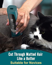 oneisall Cat Clippers for Matted Fur, 5-Speed Quiet Cordless Cat&Dog Grooming Clippers for Long Hair,IPX6 Waterproof Dog Trimmer Shaver for Dogs Cats Animals