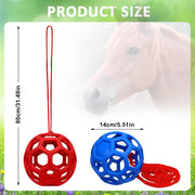 𝟐 𝐏𝐀𝐂𝐊 Horse Treat Ball Hay Feeder Holder Hanging Slow Feeding Toy with 150cm Rope Horse Ball Feeder Bag Stable Field Box Rest Toys for Goat Sheep Horse Paddock Rest Relieve Stress