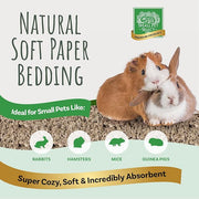 SMALL PET SELECT Brown Natural Paper Bedding, Soft Animal Bedding with Odor Control for Guinea Pig, Rabbit, Hamster, or Bunny, Cage Accessories, Made in the USA, 178L