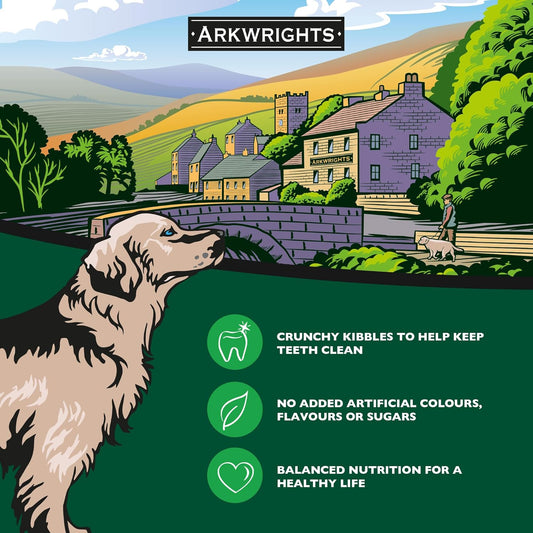 Arkwrights Sensitive Complete Dry Dog Food 15kg - Extra Chicken and Wheat Free Recipe - Sensitive Nutrition for Working Adult Dogs - Dry Dog Biscuits