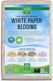 SMALL PET SELECT Premium Small Animal Bedding, Unbleached White Paper Bedding for Small Indoor and Outdoor Pets, Made in USA, 56 L Pack