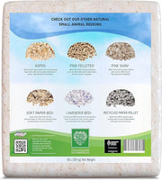 SMALL PET SELECT Premium Small Animal Bedding, Unbleached White Paper Bedding for Small Indoor and Outdoor Pets, Made in USA, 56 L Pack