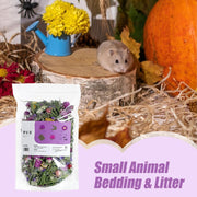 Hamster Cage Bedding - Dried Flower Bedding, Natural Sprays Pet Accessories with Odor Control, Habitat Decor Dwarf, Beddings for Small Pets Cage, Hamster Beddings for Comfortable Home
