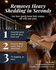 Horse Brush for Grooming, Sturdy Grooming Brushes for Daily Coat Care, Deshedding Tool for Horses