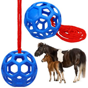 𝟐 𝐏𝐀𝐂𝐊 Horse Treat Ball Hay Feeder Holder Hanging Slow Feeding Toy with 150cm Rope Horse Ball Feeder Bag Stable Field Box Rest Toys for Goat Sheep Horse Paddock Rest Relieve Stress