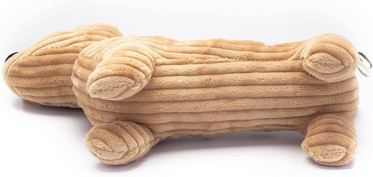 Petface Dougie Deli Cord, Plush Puppy Dog Toy