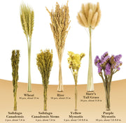 Sukh 60Pcs Nature Flower Herb Hamster Bedding - Cage Enclosure Habitat Decor Mate Small Animal Natural Ear of Grain Sprays for Syrian Dwarf Hamsters Gerbils Rabbit Other Pets