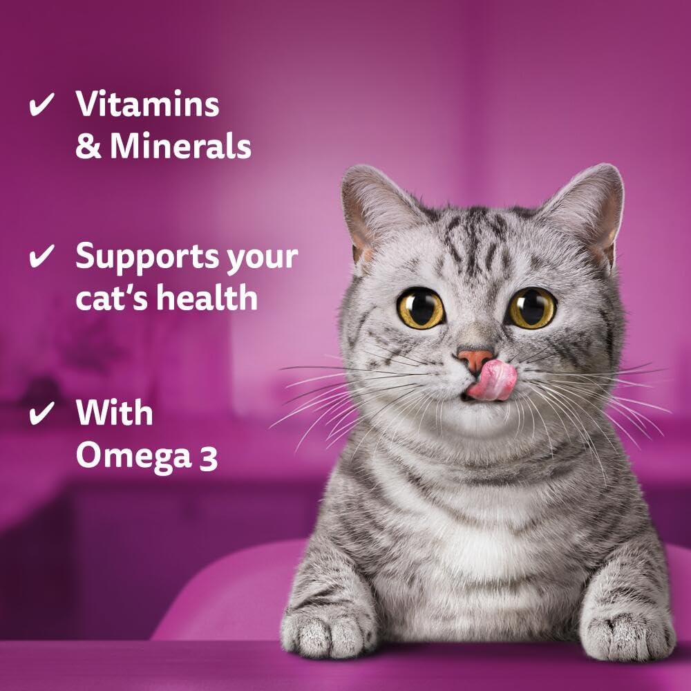 Whiskas Dentabites Cat Treats with Tasty Chicken - Oral Health Support for Cats 40 g (Pack of 6)