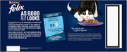 FELIX As Good As it Looks Senior 7+ Wet Cat Food Mixed Selection in Jelly Beef, Salmon, Chicken, Tuna 40 x 85g Pouches