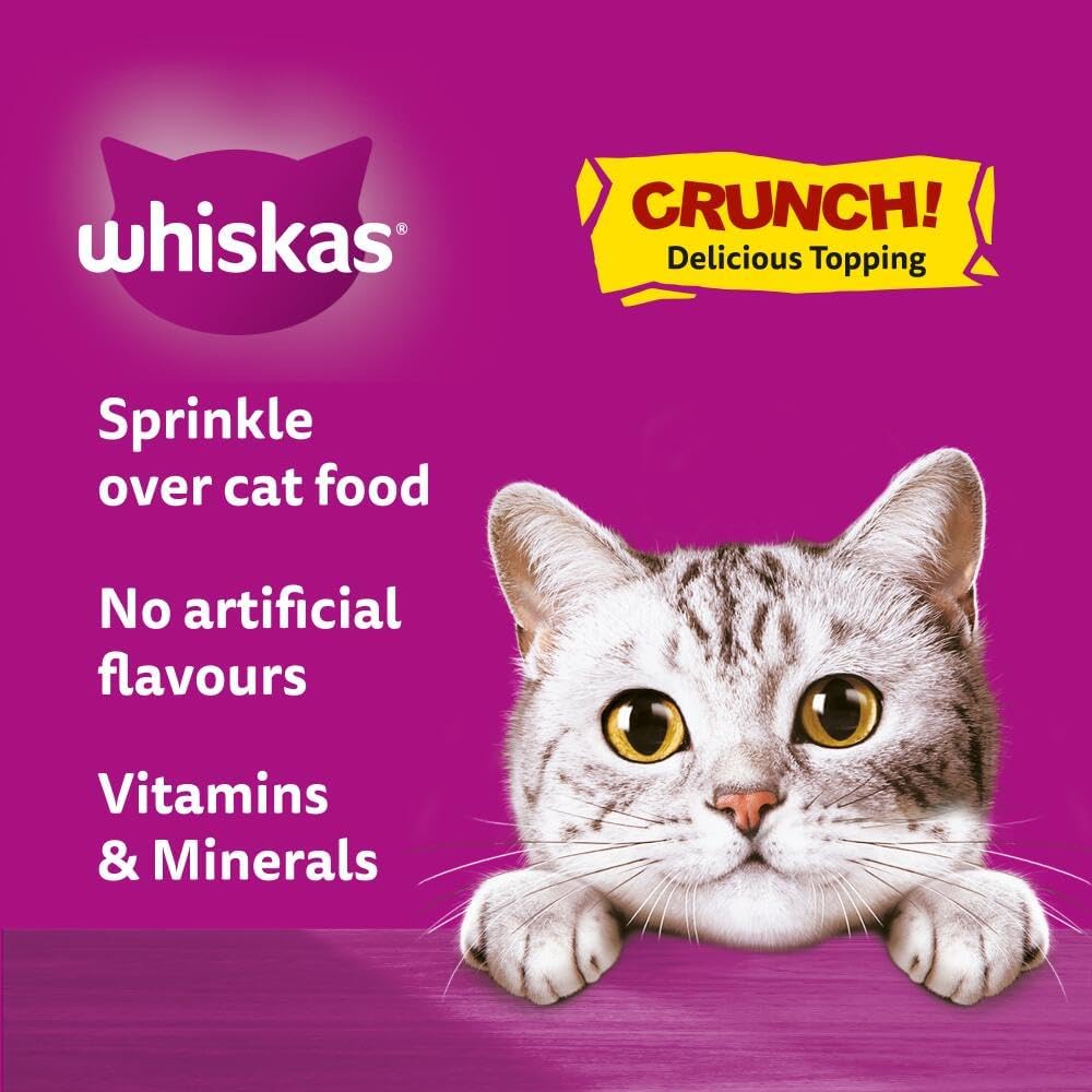 Whiskas Crunch Cat Treats 100 g- Delicious Crunchy Snacks for Cats (Pack of 6)