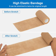 12 Rolls Cohesive Bandage 4 Inch Self Adherent Cohesive Bandages 10cm x 4.5m Horse Dog Tail Bandage Pet Vet Wrap Self Adhesive Bandages for Wrist Ankle Sports Wrap Tape (Blue)