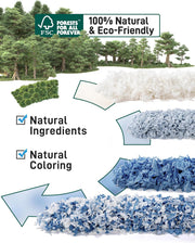 BUCATSTATE Hamster Bedding 70L, 99% Dust-Free Guinea Pig Paper Bedding Odor Control Paper Bedding, Cozy Small Animal Bedding for Rabbit Rat Syrian Dwarf Hamsters Gerbils (Ocean Blue)