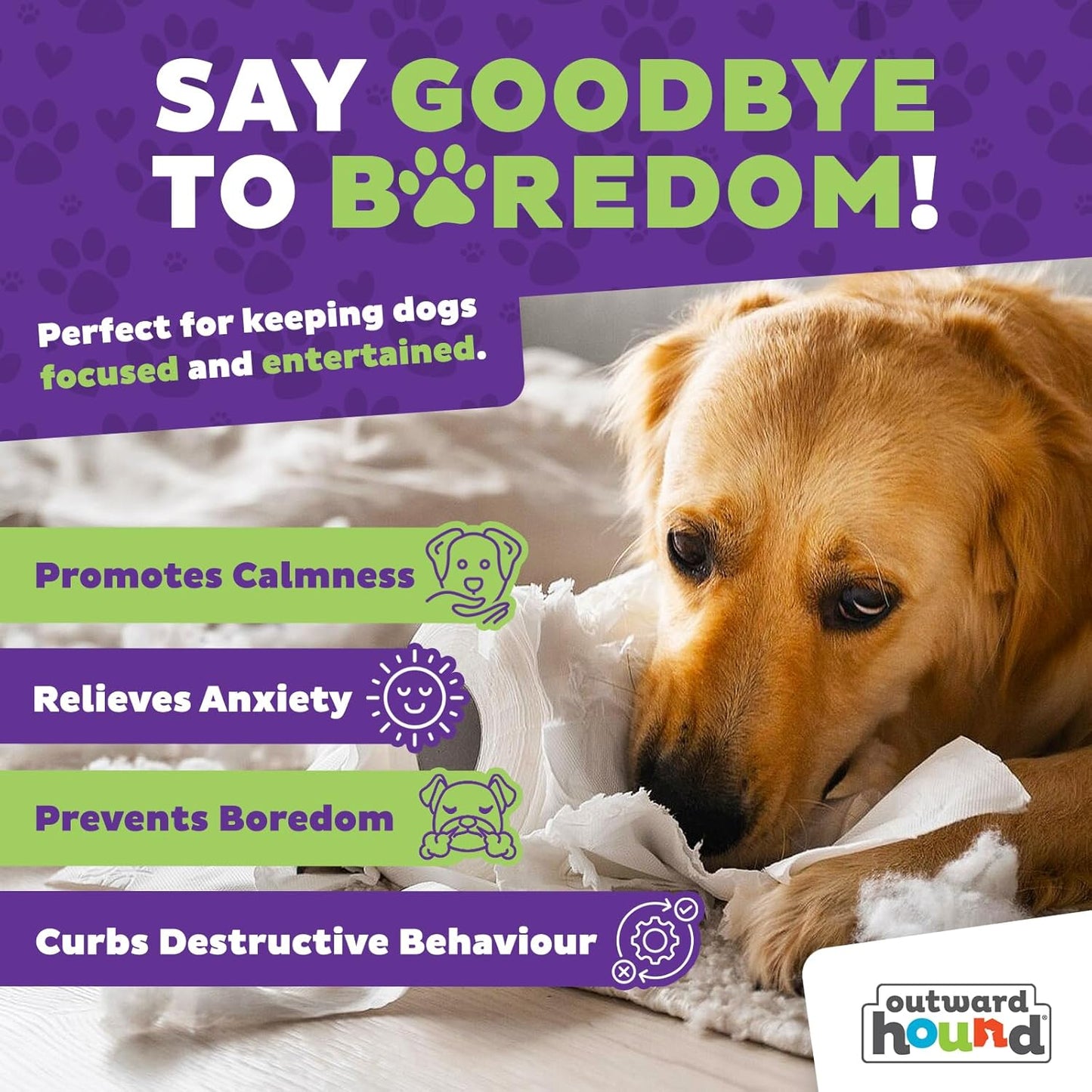 :Outward Hound Nina Ottosson Interactive Dog Toys - Medium Level 2 - Dog Puzzle Toys and Treat Dispenser for Boredom Relief, Mental Stimulation and Dog Enrichment - Reduces Anxiety, Engages Smart Dogs