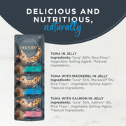 Encore 100 Percent Natural Wet Cat Food, Multipack Fish Selection in Jelly Pouch, 50g (Pack of 40 Pouches)