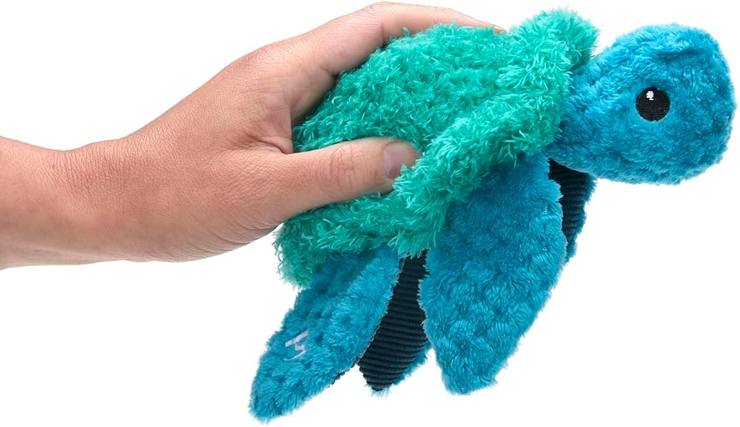 Petface (Little Petface) Talulah Turtle Plush Puppy Dog Toy with Built-In-Squeaker (Pack of 1)
