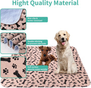2 Pack 80*70cm Washable Puppy Pads, Non-Slip Waterproof Pet Pee Mat Super Absorbent, Reusable Puppy Training Pads for Home/Car/Travel