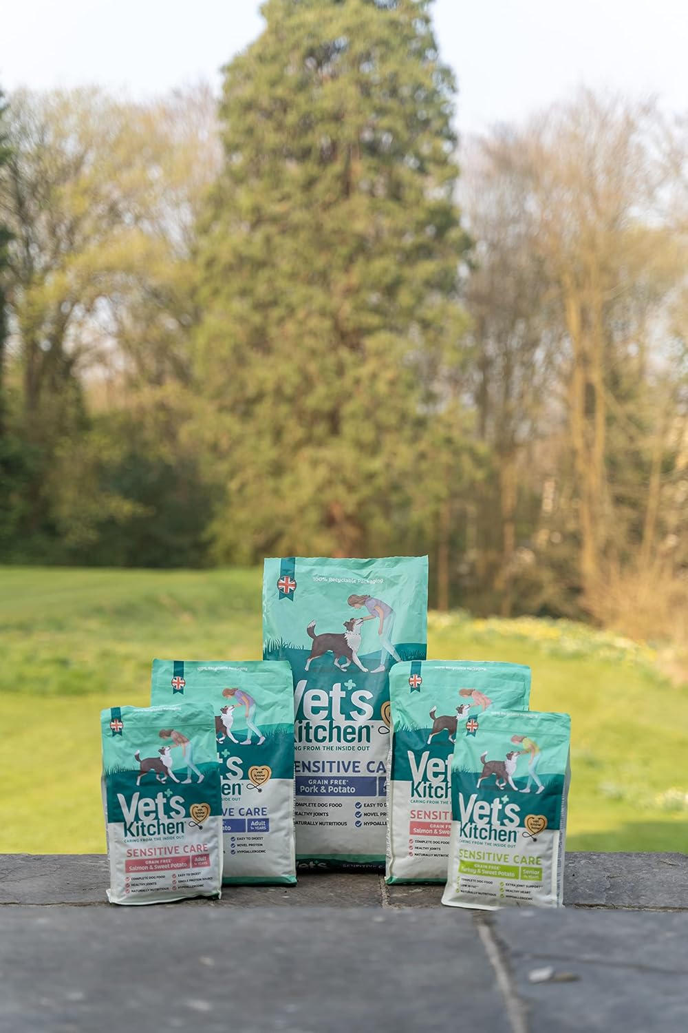 Vet's Kitchen Sensitive Care Hypoallergenic Complete Dry Adult Dog Food, Pork & Potato - Grain Free with Added Health Benefits for Sensitive Dogs (2.2kg)