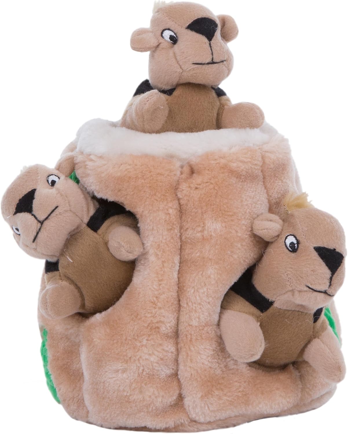 Outward Hound Squirrel Dog Toy - Plush Hide & Seek - For Birthday Fun, Mental Stimulation, Boredom & Enrichment - Interactive, Age, Breeds - Dog Squeaky Toy (Small)