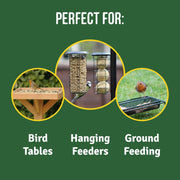 Sunflower Hearts Bird Food - Wild Bird Food for Small Birds, High in Energy and Protein, Great for Hanging Feeders, Bird Tables, and Ground Feeding, Bulk Bag (12.6kg) - Honeyfield’s