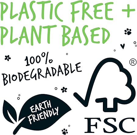 BUGALUGS Dog Wipes, 100% Plastic Free Biodegradable pet wipes for full body, eye wipes, ear wipes, bum & paws. 110 sensitive dog grooming wipes for dogs, puppy & cat grooming (Fragrance Free)