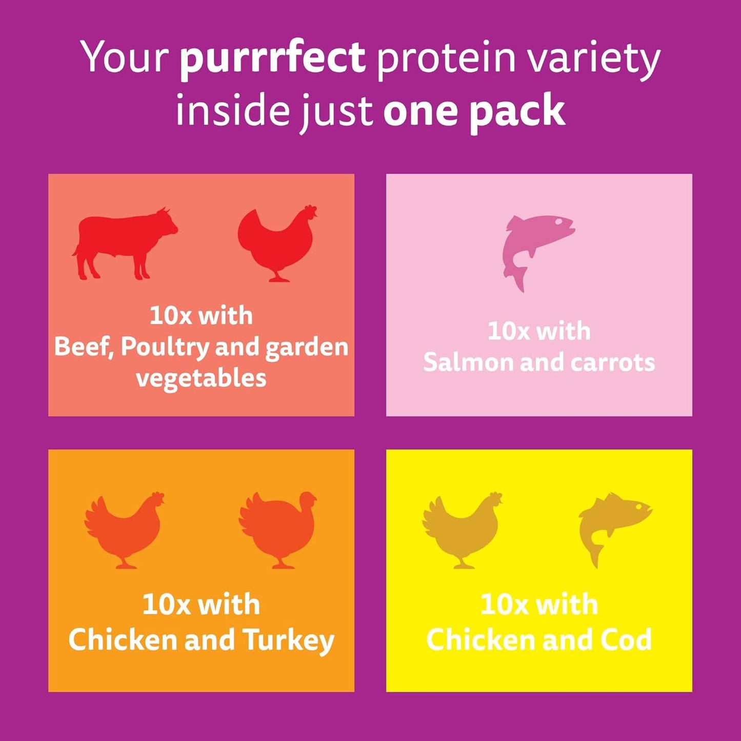 whiskas Tasty Mix 1+Chef´s Choice in Gravy 40x85g Pouches, Adult Cat Food