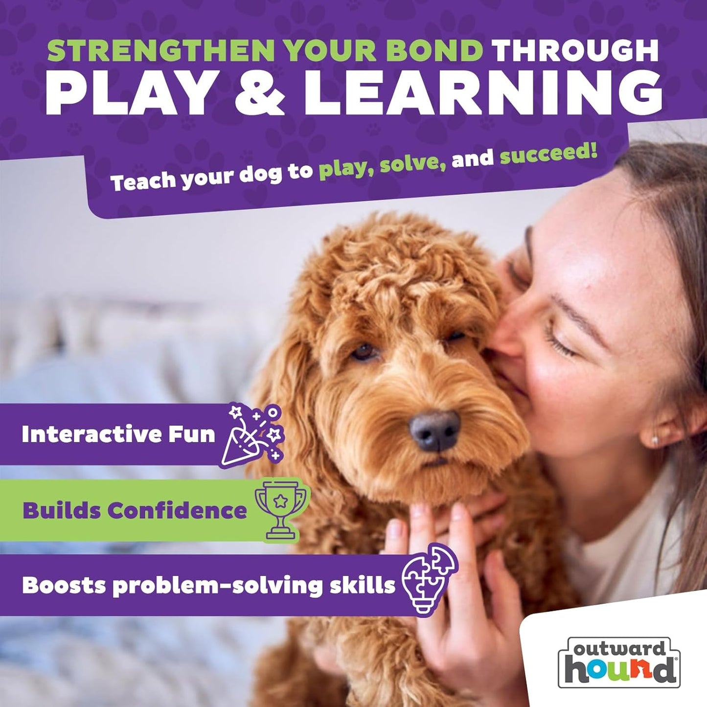 :Outward Hound Nina Ottosson Interactive Dog Toys - Medium Level 2 - Dog Puzzle Toys and Treat Dispenser for Boredom Relief, Mental Stimulation and Dog Enrichment - Reduces Anxiety, Engages Smart Dogs