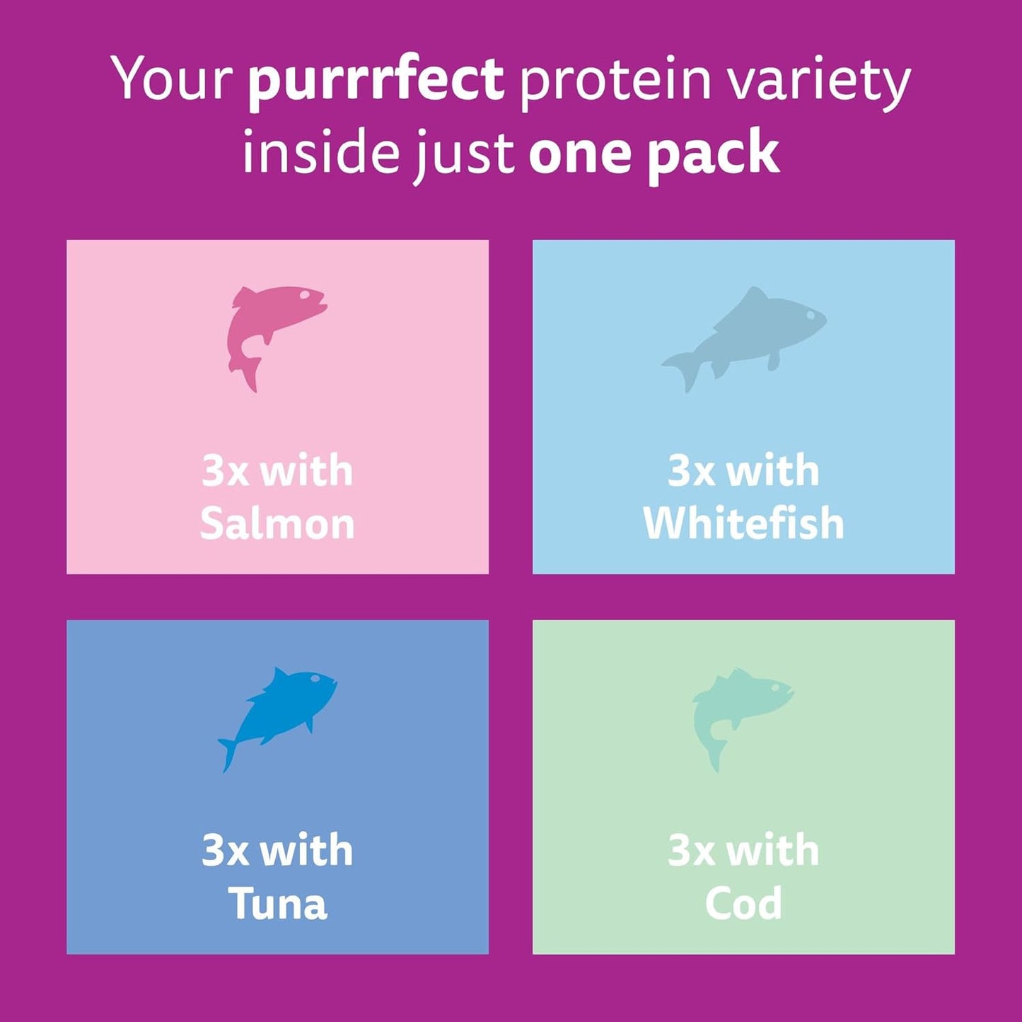 whiskas 7+ Cat Pouches Fish Favourites in Jelly 12x85g