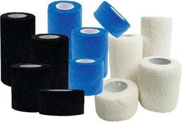Premium COHESIVE Bandage 4.5M, Various Sizes & Colours - Used as Bandage, Elastic Equine Horse Wrap 2.5cm x 4.5M Blue