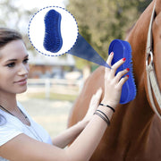 2Pcs Horse Grooming Brush,Blue Horse Brushes for Grooming,Equestrian Massage Tool for Horse Grooming Care,Multifunction and Durable,Easy to Clean