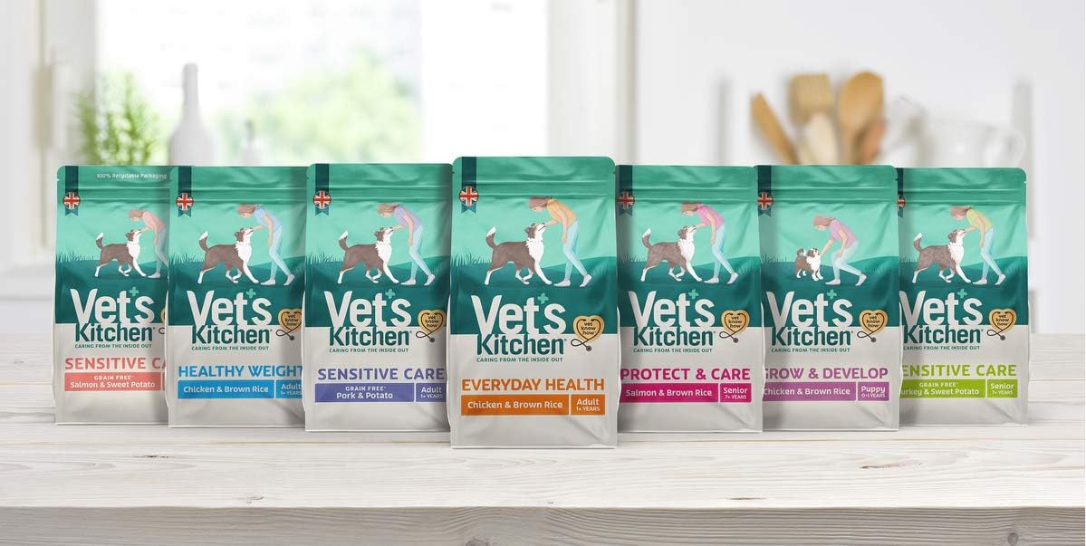 Vet's Kitchen Sensitive Care Hypoallergenic Complete Dry Adult Dog Food, Pork & Potato - Grain Free with Added Health Benefits for Sensitive Dogs (2.2kg)