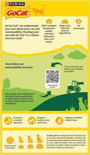 GO-CAT Adult Chicken and Duck Dry Cat Food 750g (Pack of 5)