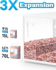 BUCATSTATE Hamster Bedding 70L, 99% Dust-Free Guinea Pig Paper Bedding Odor Control Paper Bedding, Cozy Small Animal Bedding for Rabbit Rat Syrian Dwarf Hamsters Gerbils (Blossom)