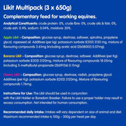 Likit Horse Lick Large Refill 650g Value Multipack | Apple, Banana & Cherry | 3 x 650g Likits