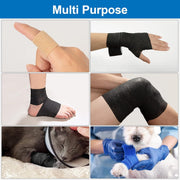 12 Rolls Cohesive Bandage 4 Inch Self Adherent Cohesive Bandages 10cm x 4.5m Horse Dog Tail Bandage Pet Vet Wrap Self Adhesive Bandages for Wrist Ankle Sports Wrap Tape (Blue)