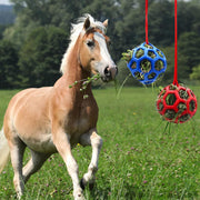 𝟐 𝐏𝐀𝐂𝐊 Horse Treat Ball Hay Feeder Holder Hanging Slow Feeding Toy with 150cm Rope Horse Ball Feeder Bag Stable Field Box Rest Toys for Goat Sheep Horse Paddock Rest Relieve Stress