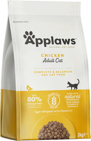 Applaws Complete and Grain Free Dry Adult Cat Food 2kg, Chicken with Salmon High Protein Cat Kibble (Pack of 1)