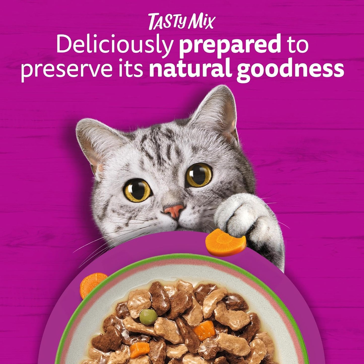 whiskas Tasty Mix 1+Chef´s Choice in Gravy 40x85g Pouches, Adult Cat Food