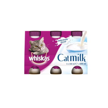 Whiskas Cat Milk 15 x 200 ml bottles, Complementary Cat Food for Kittens over aged 6 weeks