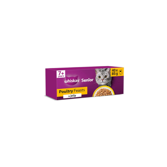 WHISKAS AROMATIC Adult Wet Cat Food in Gravy 12x85g Purrfect Poultry (Pack of 4)