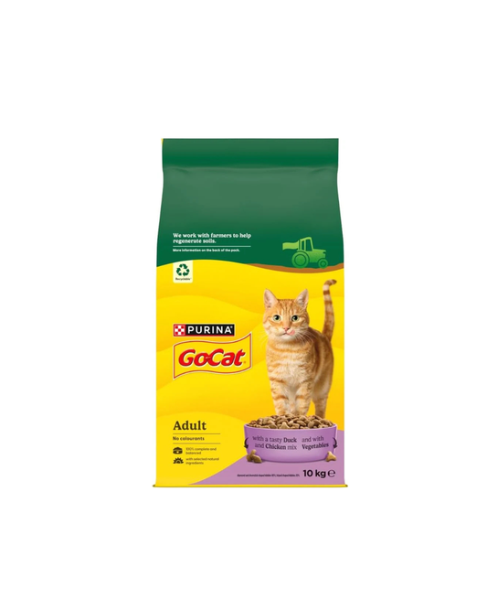 GO-CAT Adult Dry Cat Food Chicken and Duck 10kg Pack