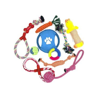 Puppy Chew Toys - 100% Natural Cotton Rope for Small & Medium Dogs (10 PCS)