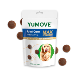 YuMOVE Max Strength Joint Supplement for Senior Dogs, Essential Dog Hip and Joint Aid for Senior Dogs with Glucosamine, Chondroitin, Green Lipped Mussel, Aged 8+, 60 Chews